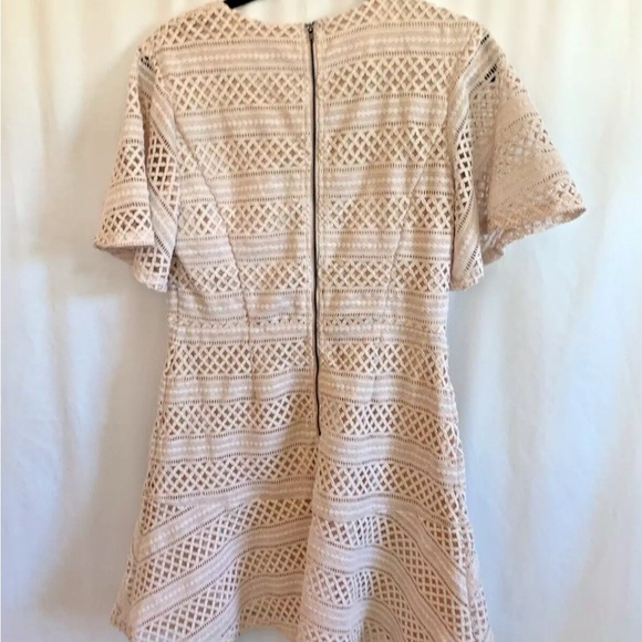 Shilla Pale Pink Crocheted Netting Dress - Size Large - Picture 4 of 4